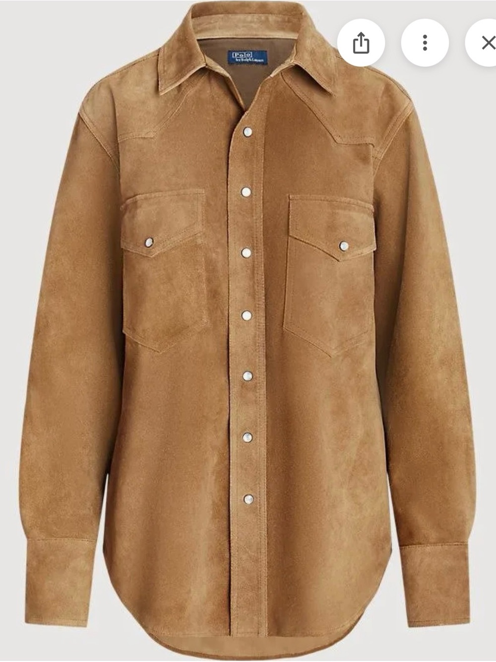Polo by Ralph Lauren Tan Suede Western Shirt Jacket